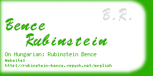 bence rubinstein business card